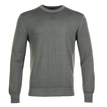 Lambswool Knitted Sweatshirt Khaki Green