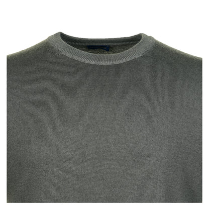 Lambswool Knitted Sweatshirt Khaki Green