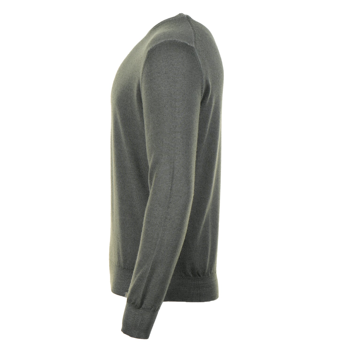Lambswool Knitted Sweatshirt Khaki Green