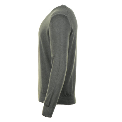 Lambswool Knitted Sweatshirt Khaki Green