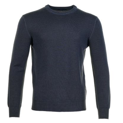 Lambswool Knitted Sweatshirt Navy