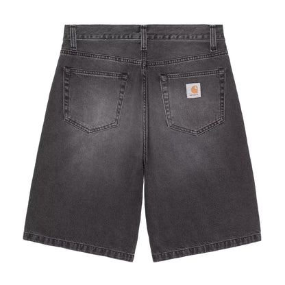Landon Denim Shorts Black Worn Bleached