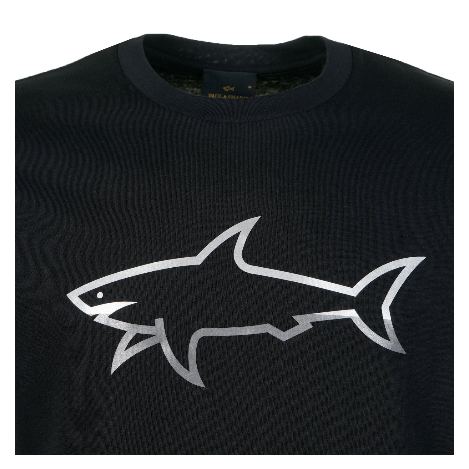 Short Sleeve Shark Logo T Shirt Black