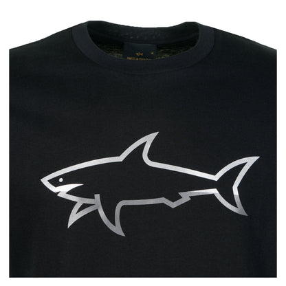 Short Sleeve Shark Logo T Shirt Black
