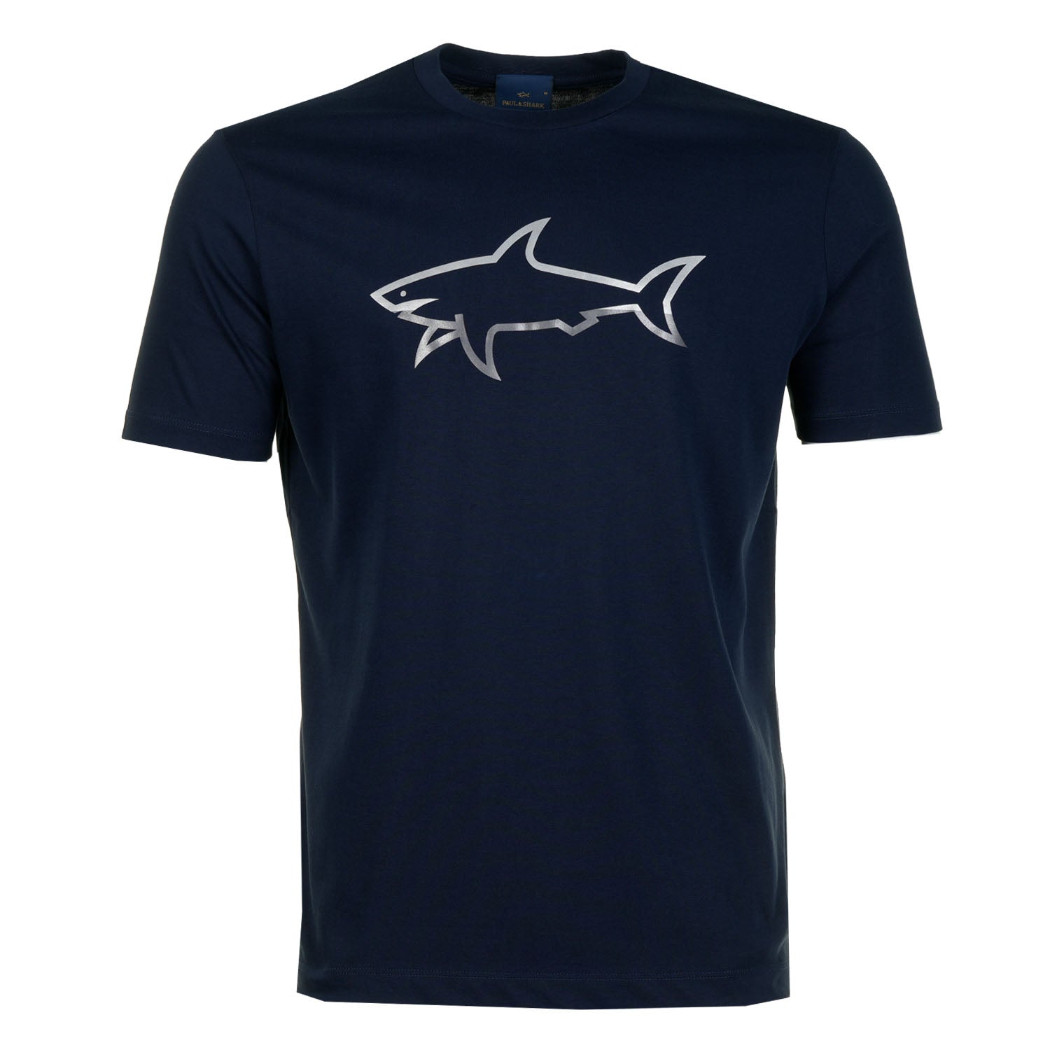 Short Sleeve Shark Logo T Shirt Navy