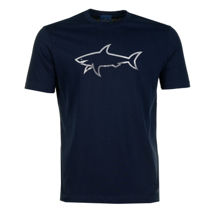 Short Sleeve Shark Logo T Shirt Navy