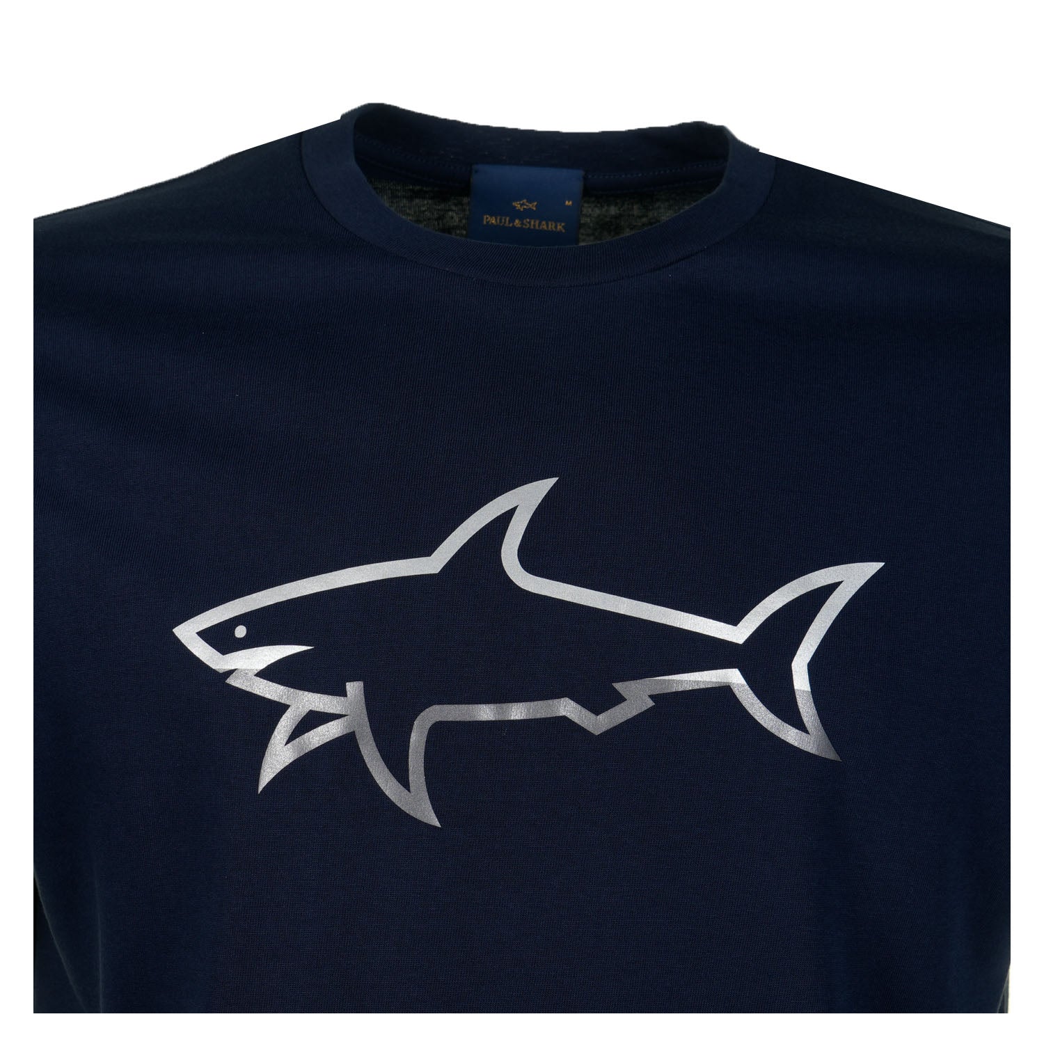 Short Sleeve Shark Logo T Shirt Navy