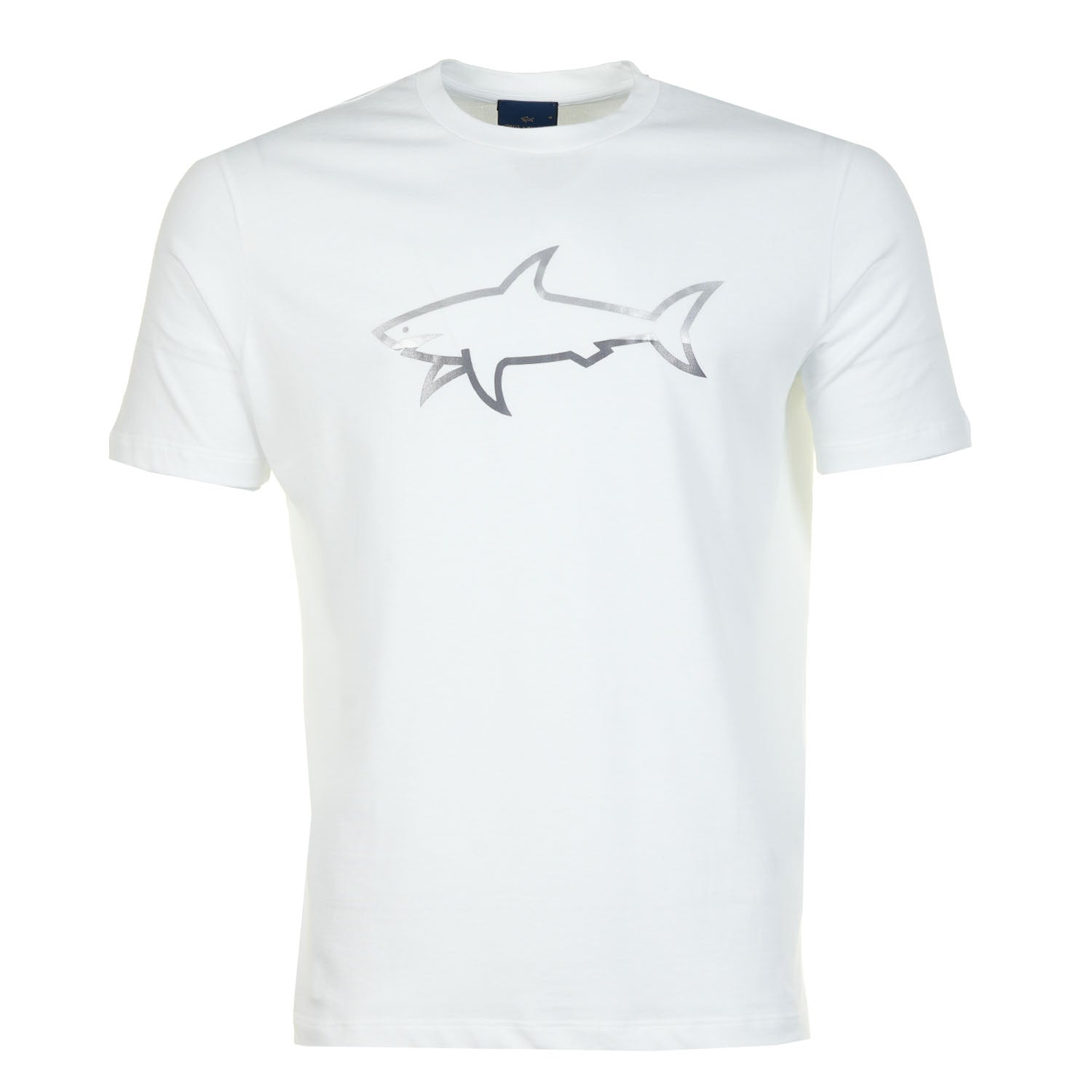 Short Sleeve Shark Logo T Shirt White