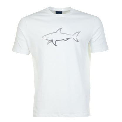 Short Sleeve Shark Logo T Shirt White