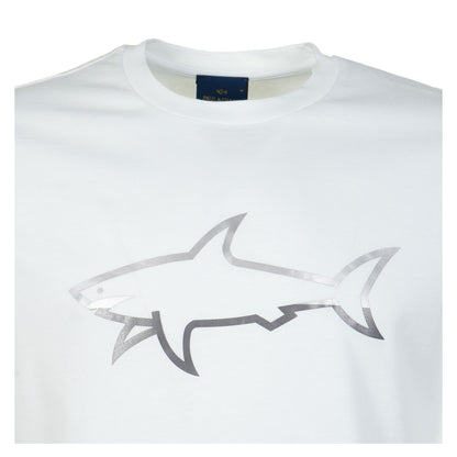 Short Sleeve Shark Logo T Shirt White