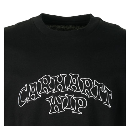 Short Sleeve Limn Script T Shirt Black