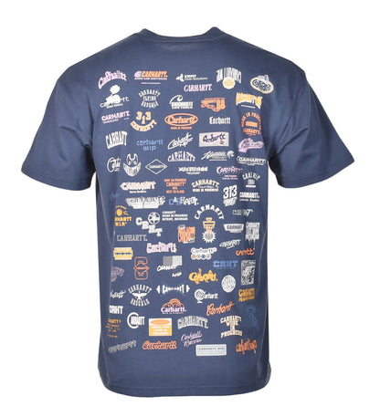 Short Sleeve Logo T Shirt Dusky Blue