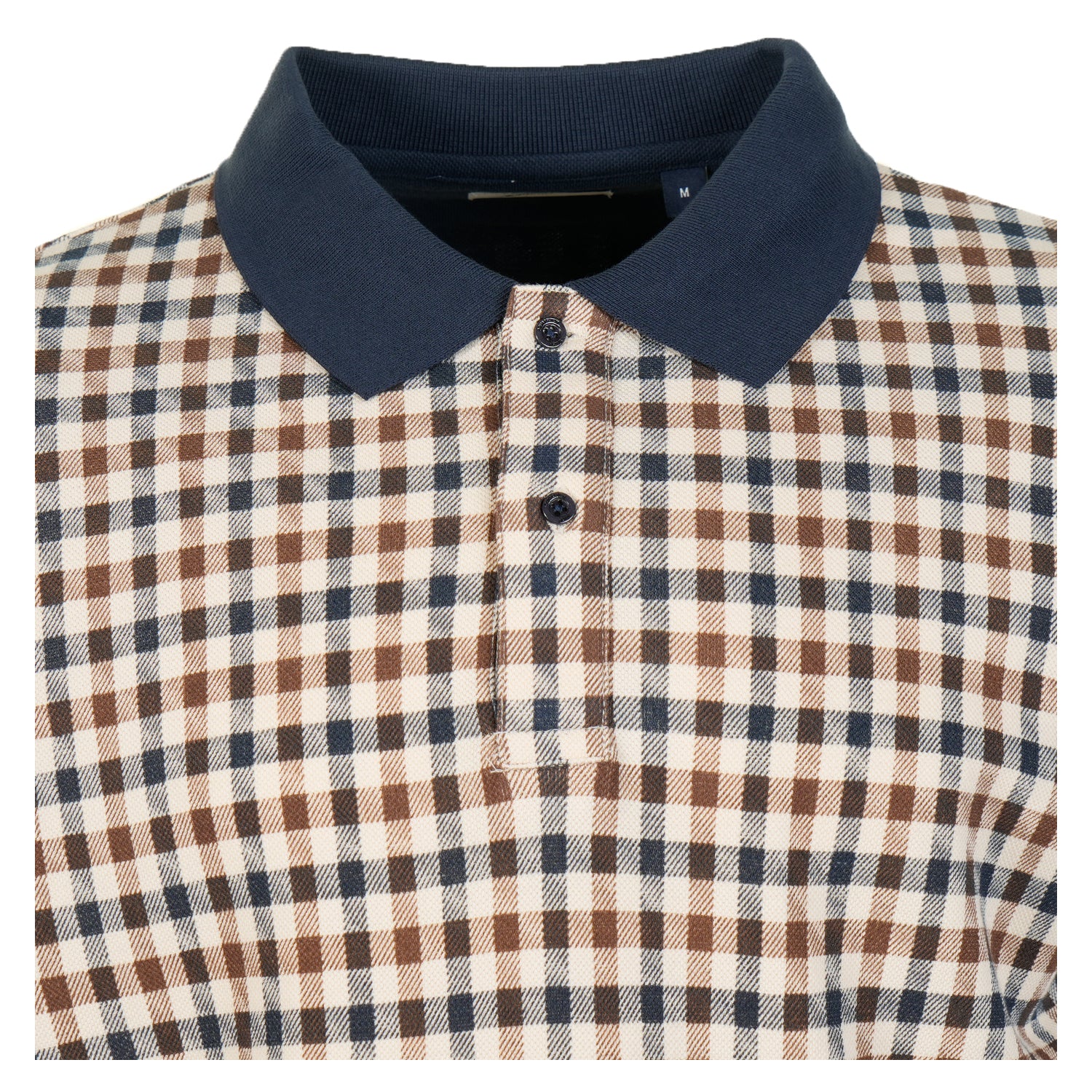 Active Club Check Long Sleeve Polo Shirt
