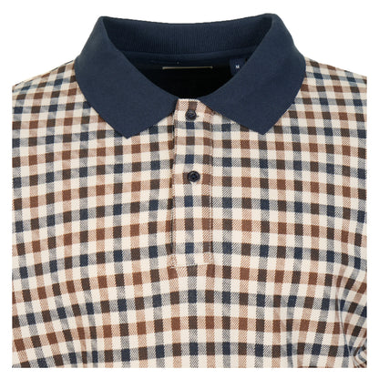 Active Club Check Long Sleeve Polo Shirt