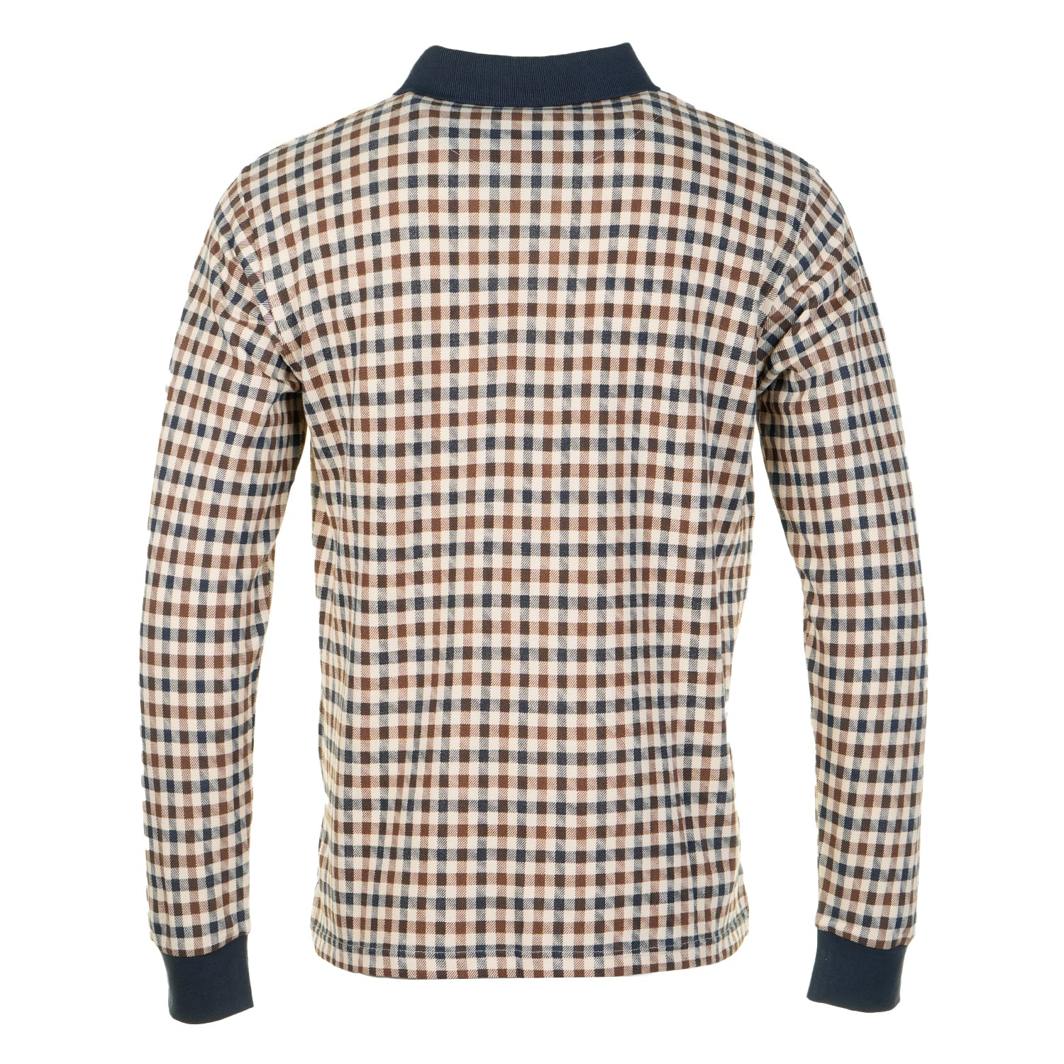 Active Club Check Long Sleeve Polo Shirt