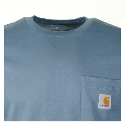 Long Sleeve Pocket T Shirt Velvet Blue