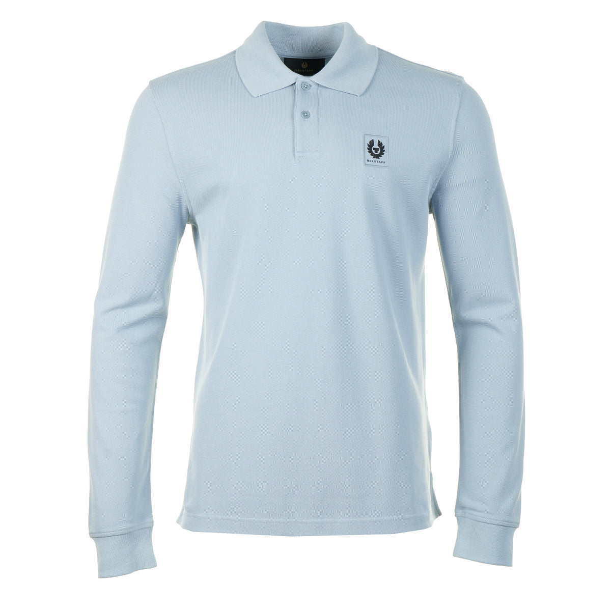 Long Sleeve Polo Shirt Mist Blue