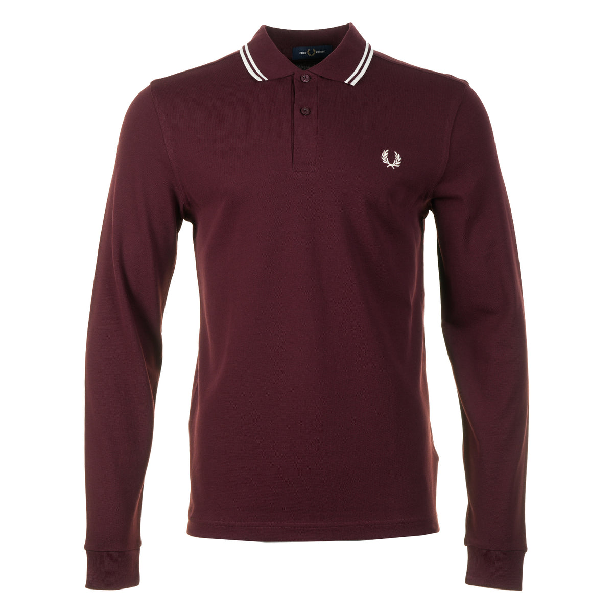 Long Sleeve Twin Tipped Polo Shirt Oxblood