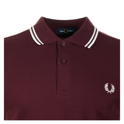 Long Sleeve Twin Tipped Polo Shirt Oxblood