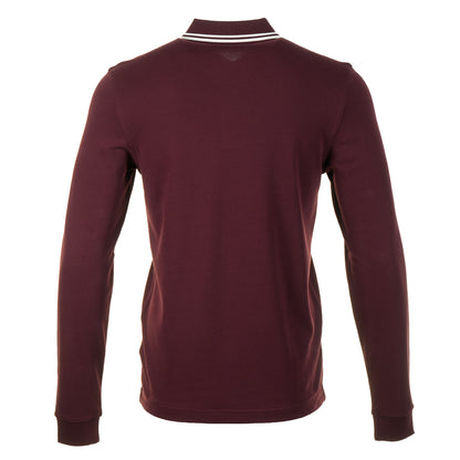 Long Sleeve Twin Tipped Polo Shirt Oxblood