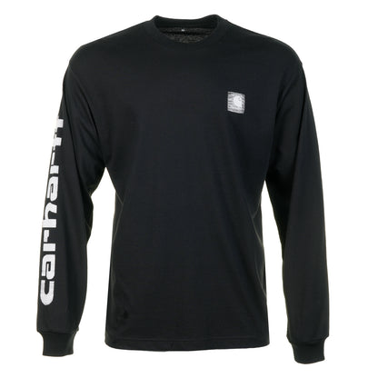 Long Sleeve Archive Script T Shirt Black