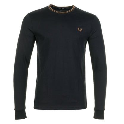 Long Sleeve Twin Tipped T Shirt Black