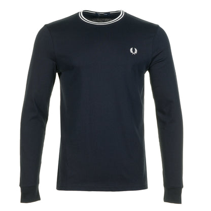 Long Sleeve Twin Tipped T Shirt Navy