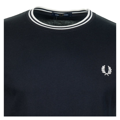 Long Sleeve Twin Tipped T Shirt Navy