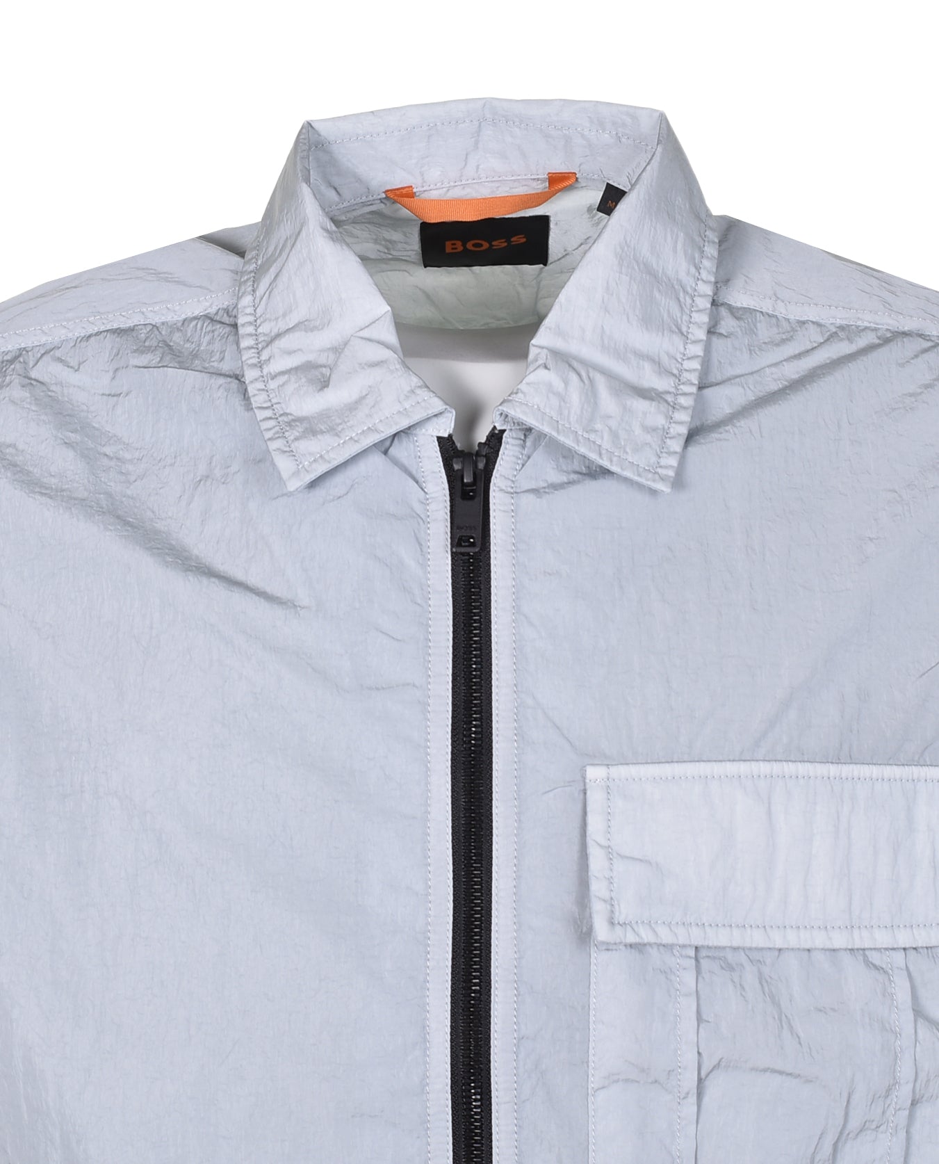 Loony Zip Overshirt Light Pastel Grey
