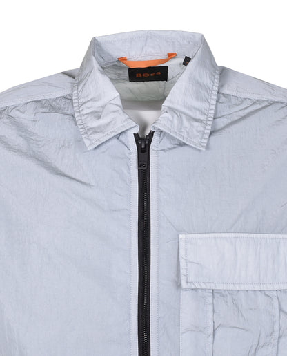 Loony Zip Overshirt Light Pastel Grey