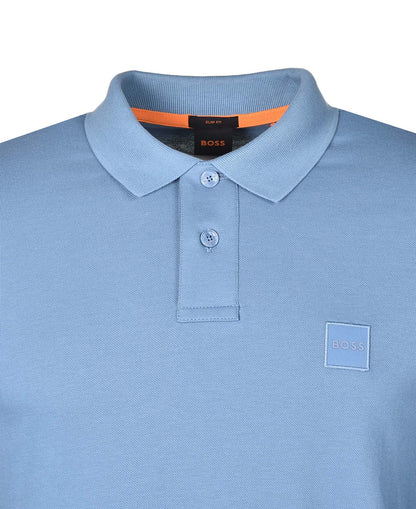 Passerby Long Sleeve Polo Shirt 462 Open Blue