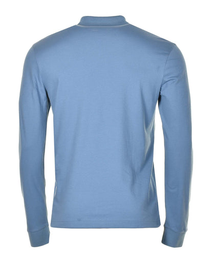 Passerby Long Sleeve Polo Shirt 462 Open Blue