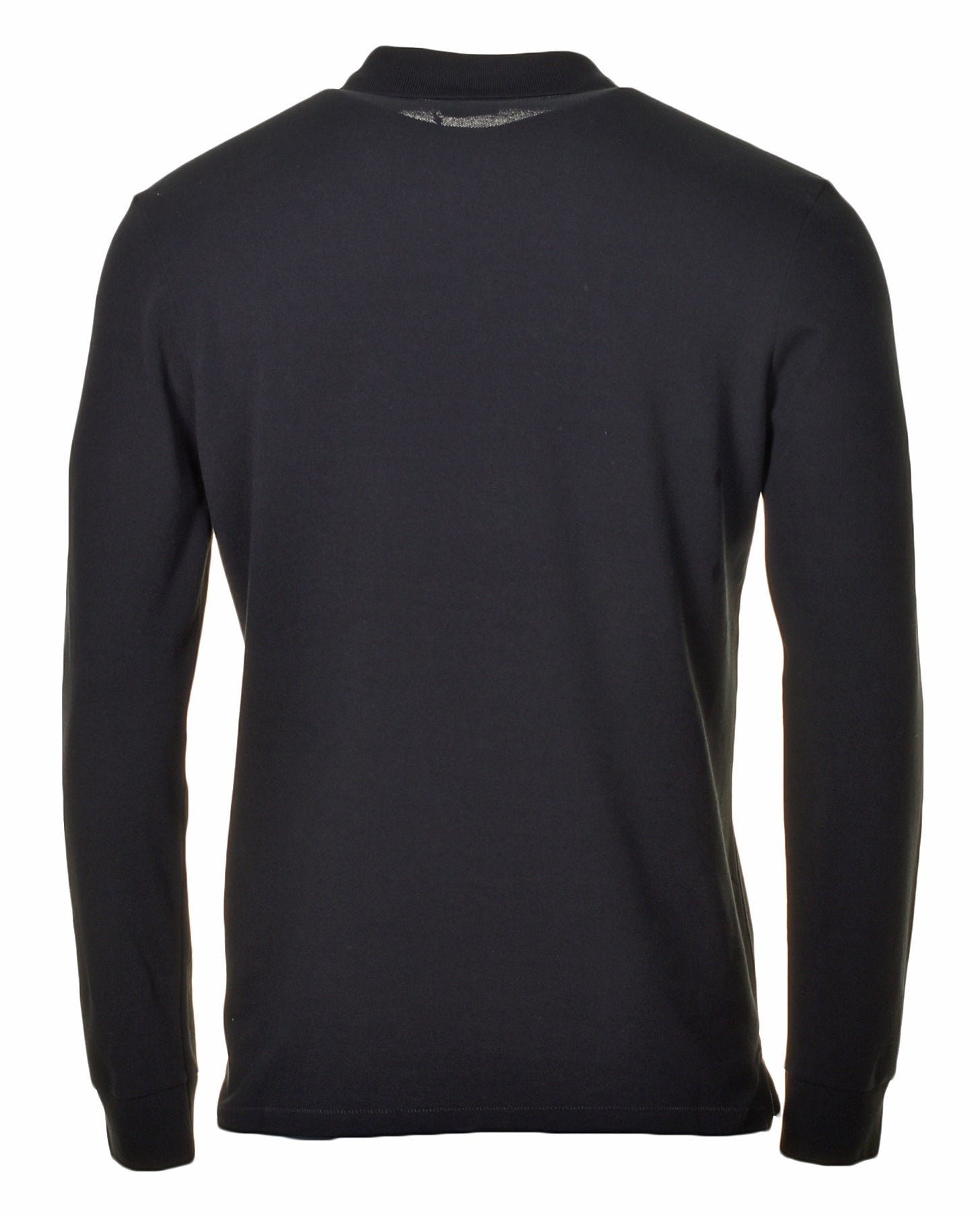 Regular Fit Long Sleeve Zebra Polo Shirt Black