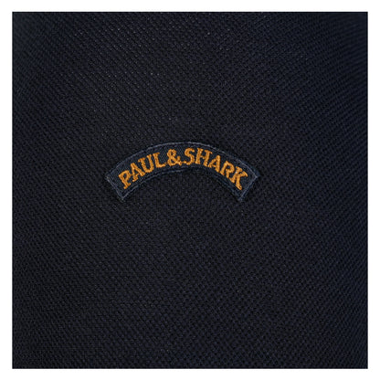 Long Sleeve Tipped Polo Shirt Navy