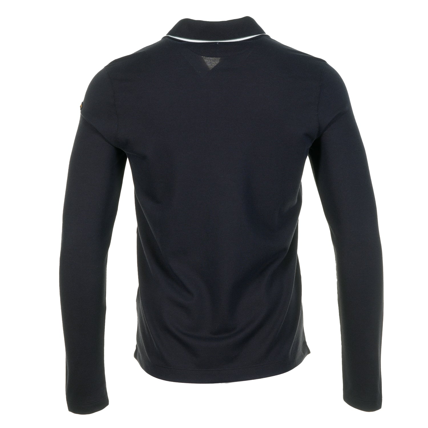 Long Sleeve Tipped Polo Shirt Navy