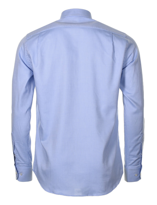Long Sleeve Badge Oxford Shirt Sky Blue