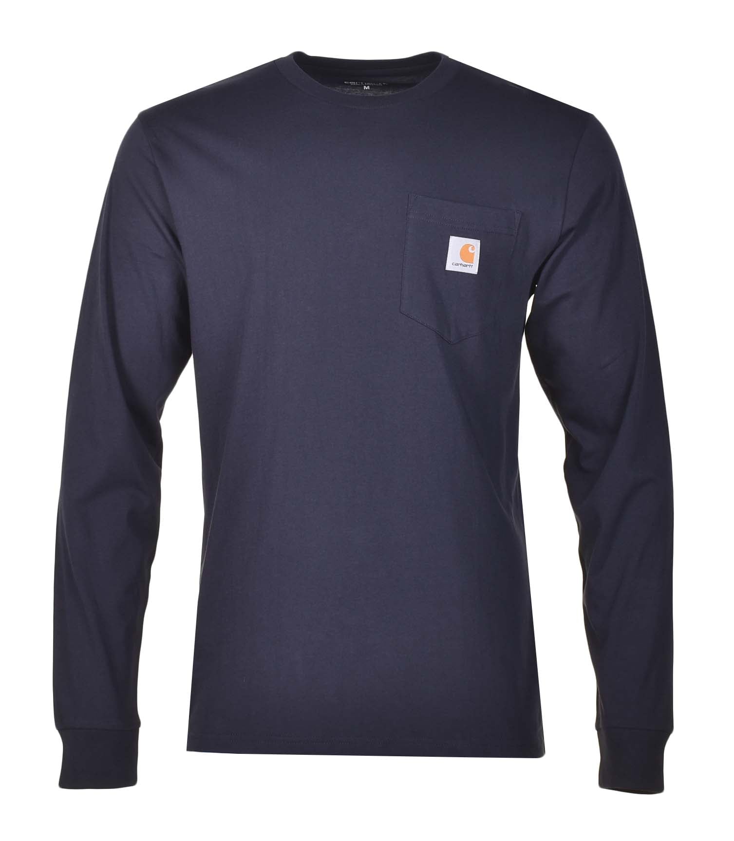 Long Sleeve Pocket T Shirt Dark Navy
