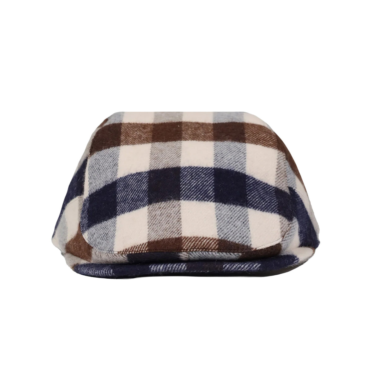 Macro Check Wool Flat Cap