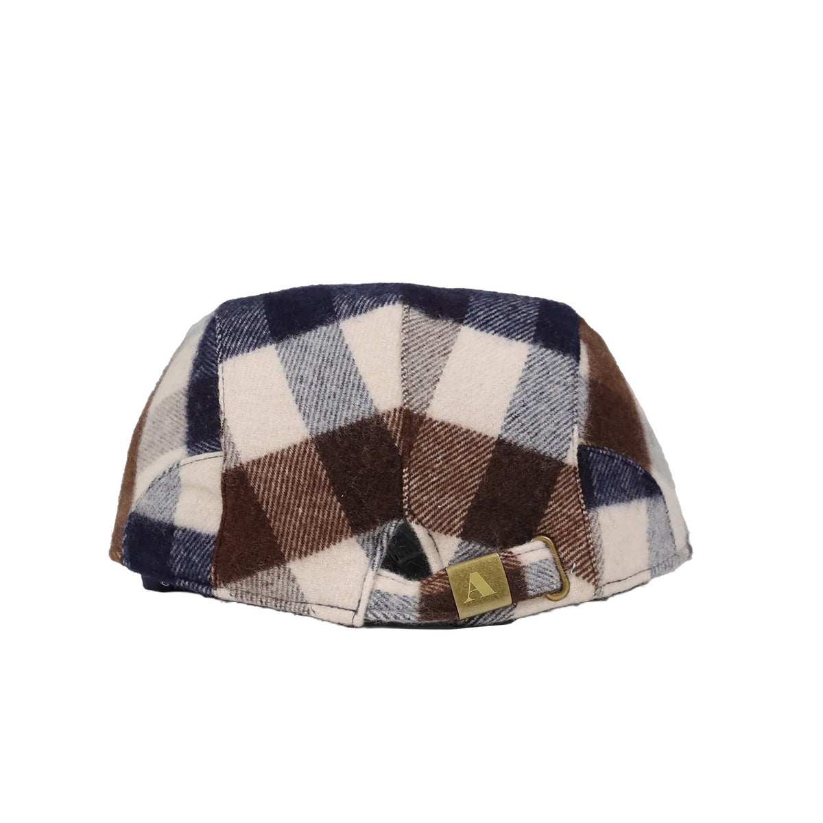 Macro Check Wool Flat Cap