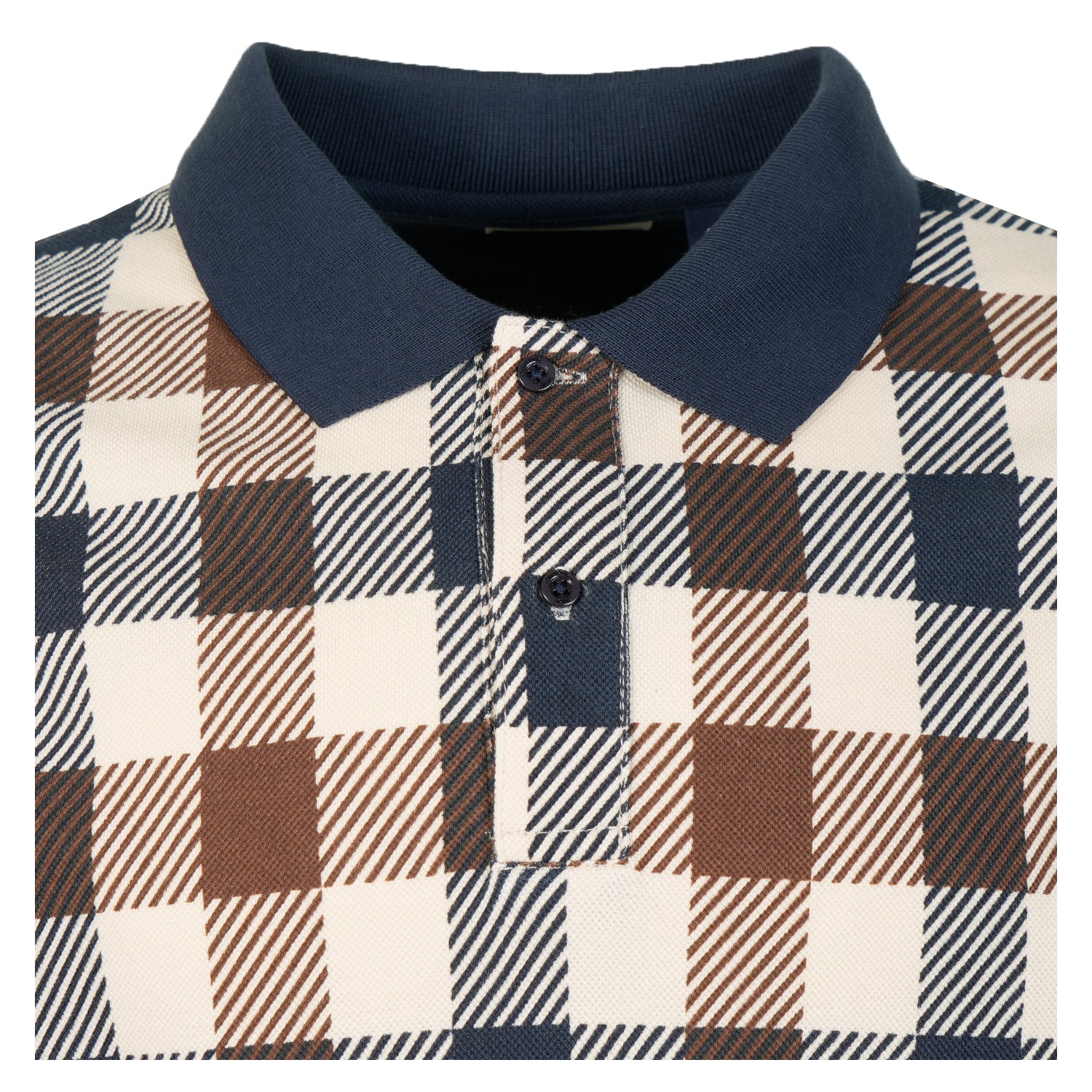 Active Macro Club Check Long Sleeve Polo Shirt