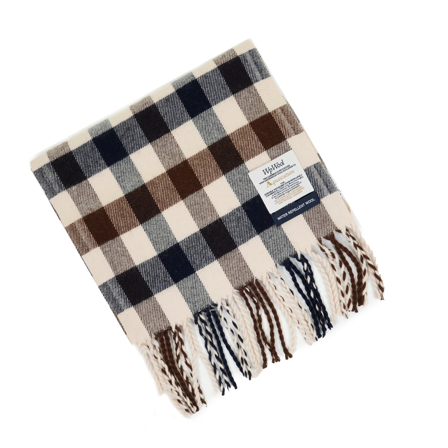 Merino Wool Macro Club Check Scarf