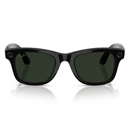 Meta Wayfarer Gen 2 Shiny Black Transitions Graph Green