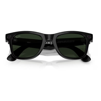 Meta Wayfarer Gen 2 Shiny Black Transitions Graph Green