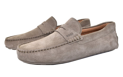 Noel Moccasin Suede Driver Shoe Open Green