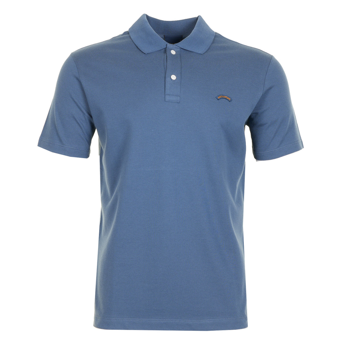 Short Sleeve Moon Logo Polo Shirt Blue