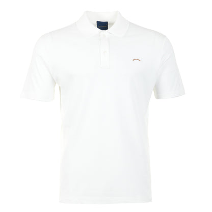 Short Sleeve Moon Logo Polo Shirt White