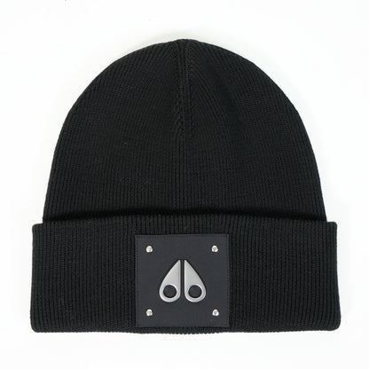 Large Logo Beanie Black Nickel