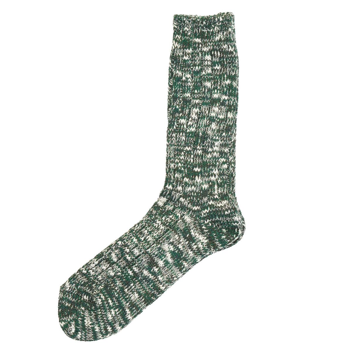 Classic Slub Crew Sock Moss