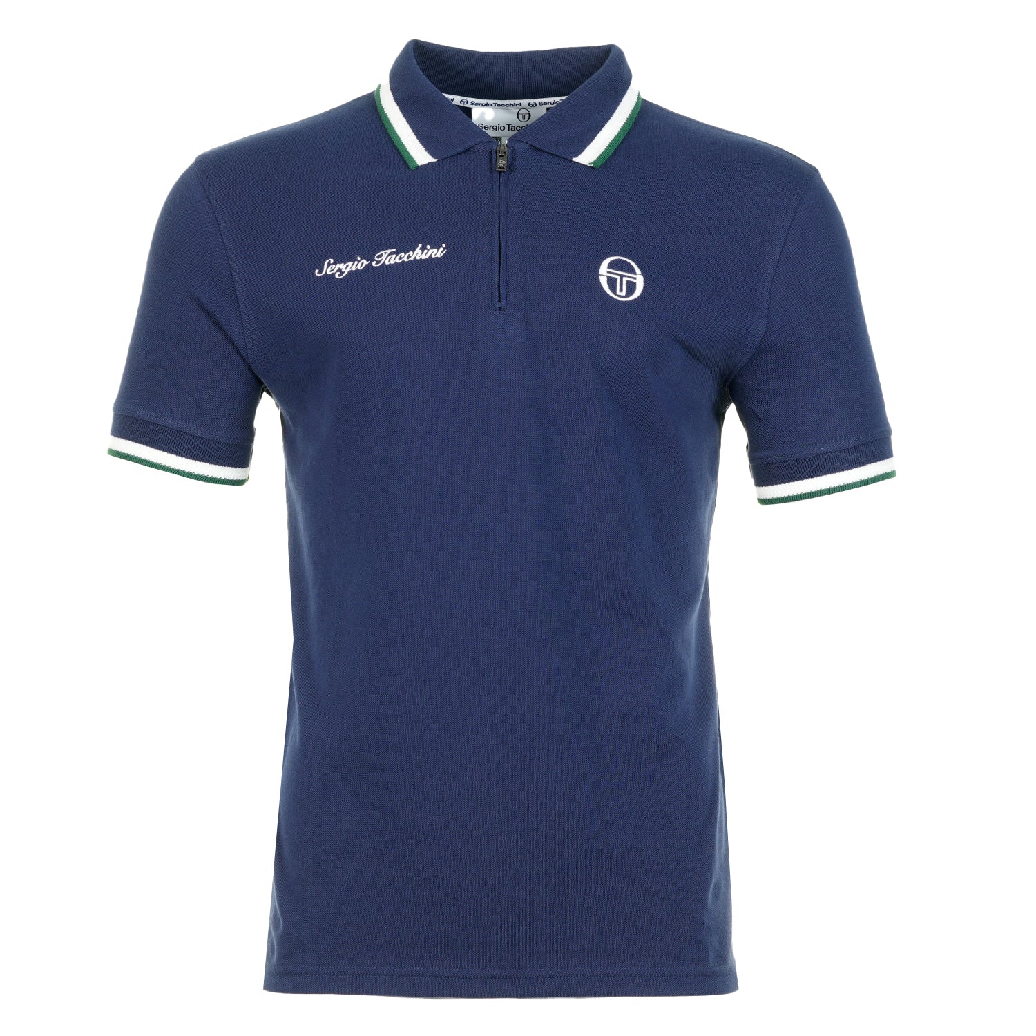 Short Sleeve Nanto Zip Polo Shirt Maritime Blue