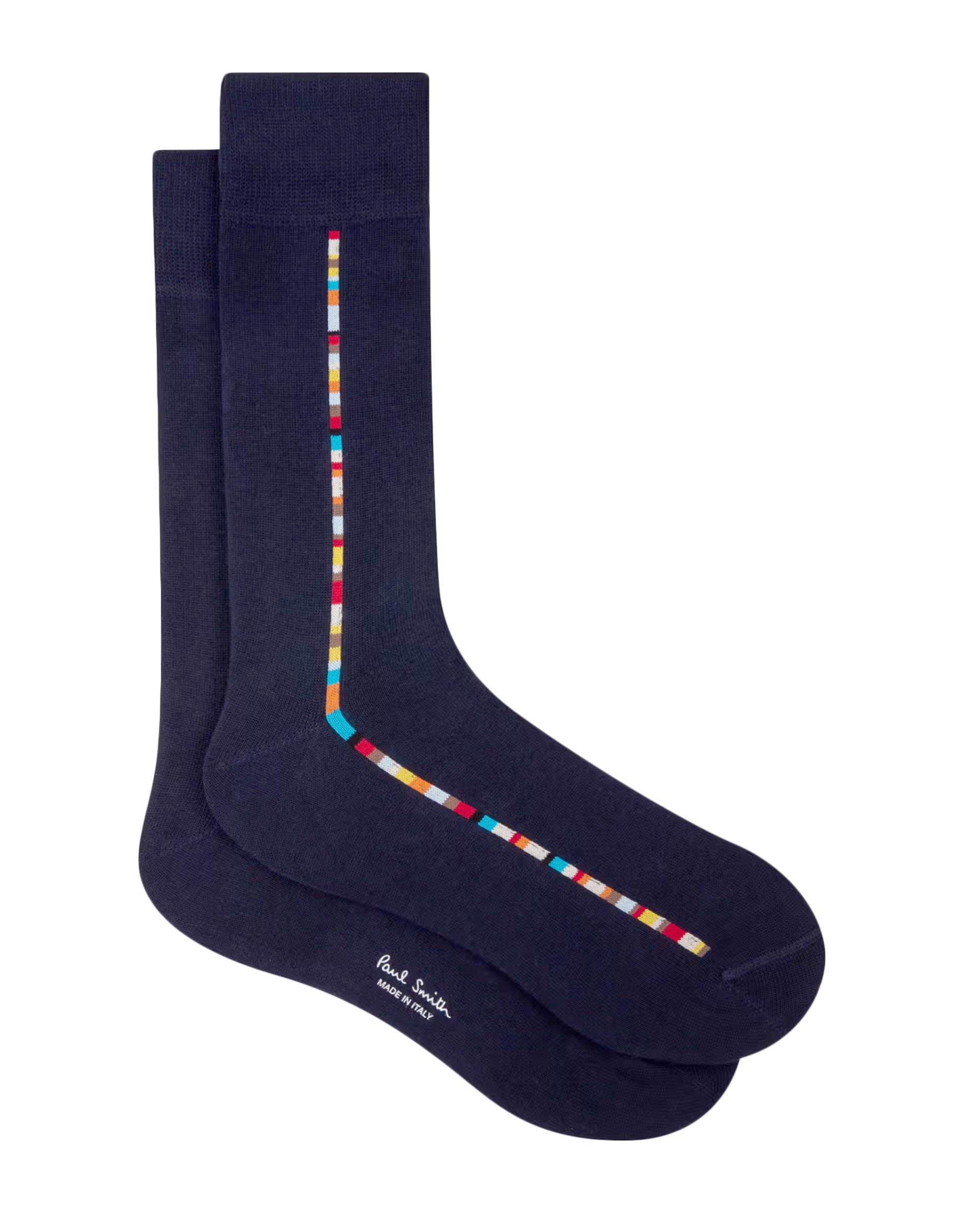Signature Stripe Central Stripe Socks Navy
